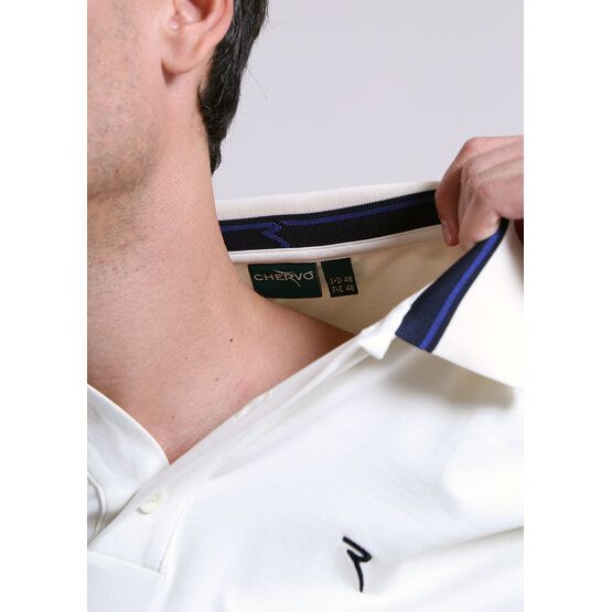 Chervo AROMATICO Langarm Polo offwhite