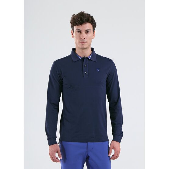 Chervo AROMATICO Langarm Polo navy