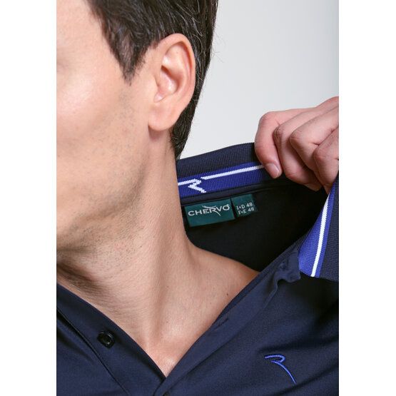 Chervo AROMATICO Langarm Polo navy