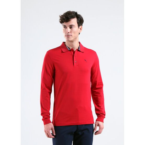 Chervo AROMATICO Langarm Polo rot