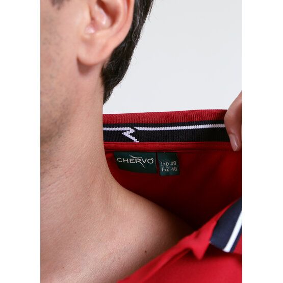 Chervo AROMATICO Langarm Polo rot