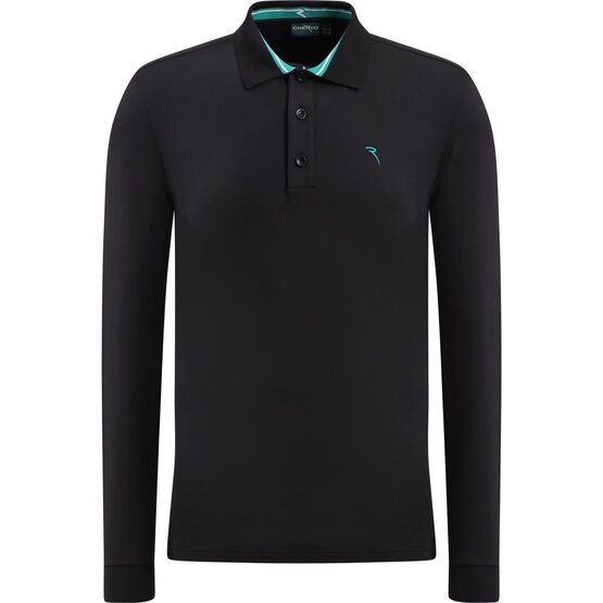 Chervo AROMATICO Langarm Polo schwarz