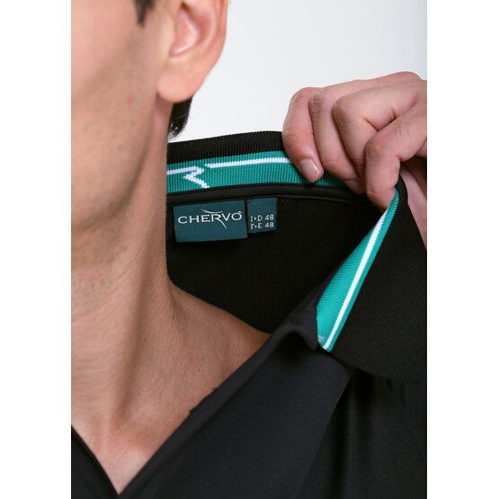 Chervo AROMATICO Langarm Polo schwarz