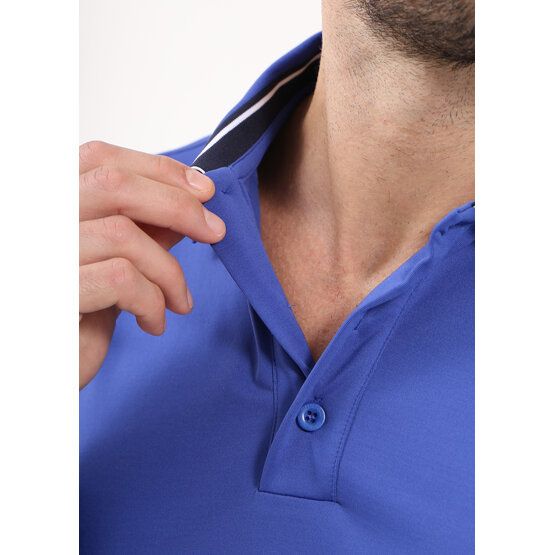 Chervo AROMATICO Langarm Polo kobalt