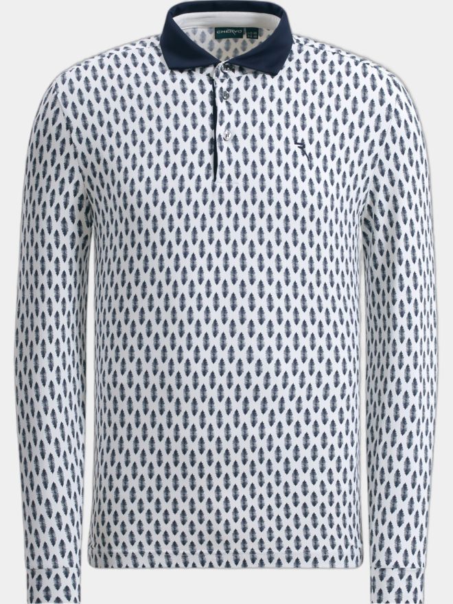 Chervo ARRIVISTA Langarm Polo weiß