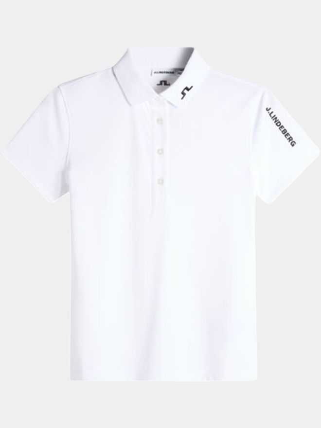 J.Lindeberg Tour Tech Halbarm Polo weiß