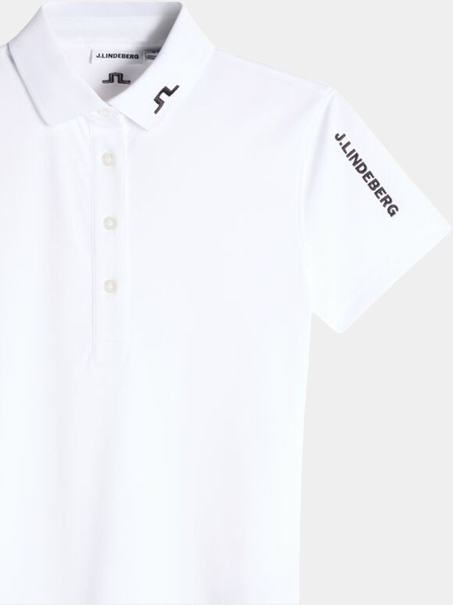 J.Lindeberg Tour Tech Halbarm Polo weiß