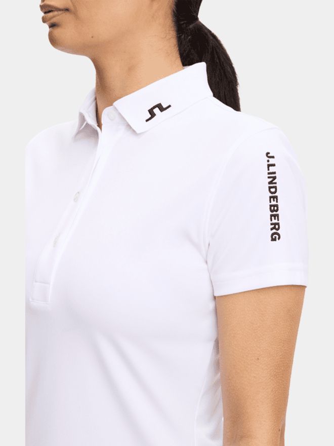 J.Lindeberg Tour Tech Halbarm Polo weiß