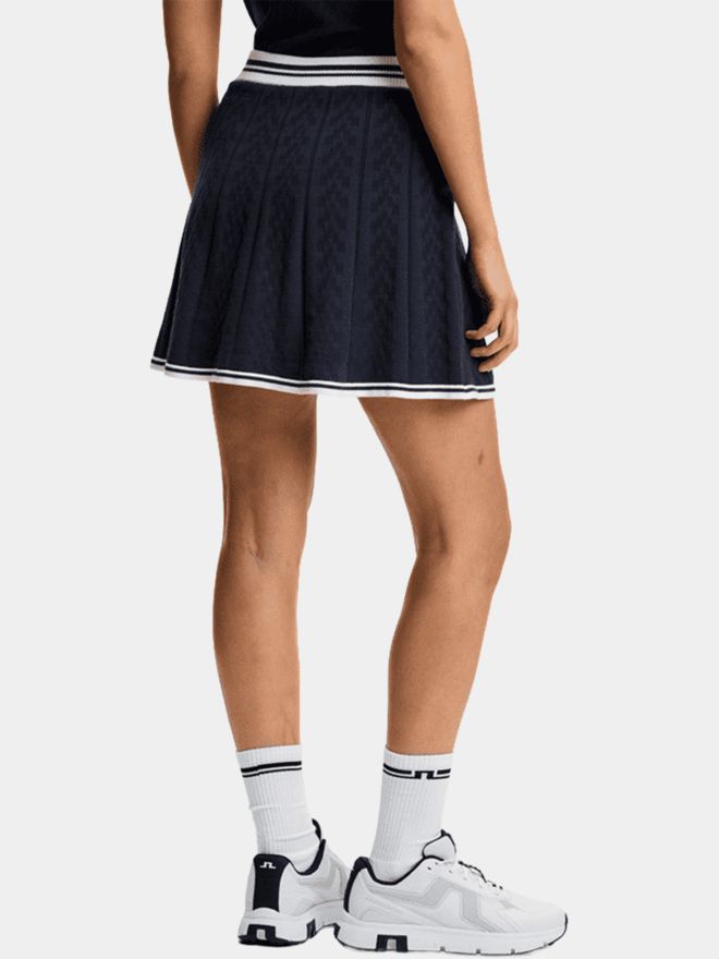 J.Lindeberg Pamela Pointelle Knitted kurz Skort navy