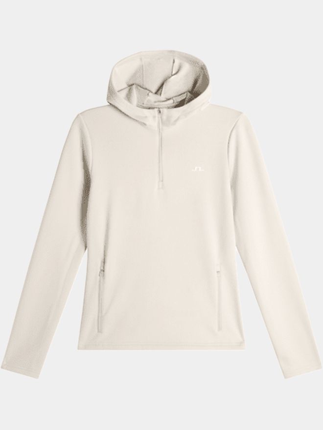 J.Lindeberg Aerielle Quarter Zip Hood Stretch Midlayer sand