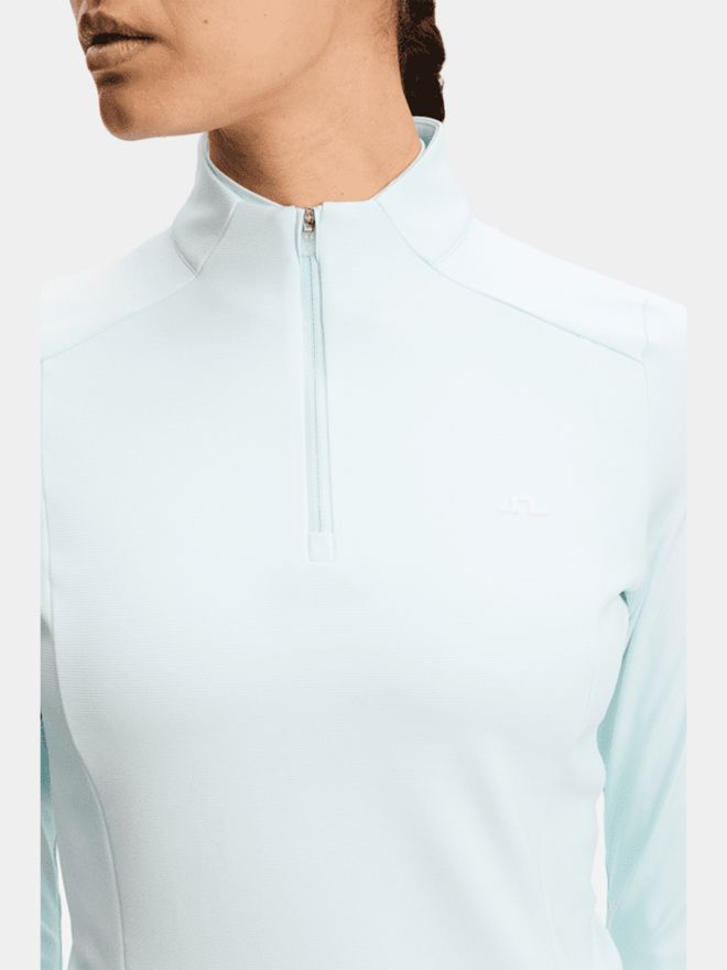 J.Lindeberg Cindy Quarter Zip Stretch Midlayer hellblau