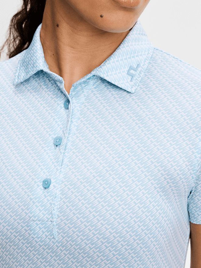 J.Lindeberg Caitlyn Halbarm Polo blau