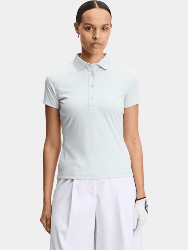 J.Lindeberg Tour Tech Halbarm Polo hellblau