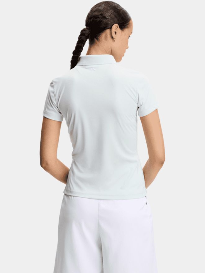 J.Lindeberg Tour Tech Halbarm Polo hellblau