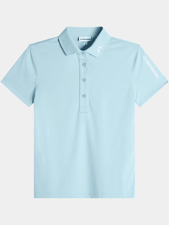 J.Lindeberg Tour Tech Halbarm Polo blau