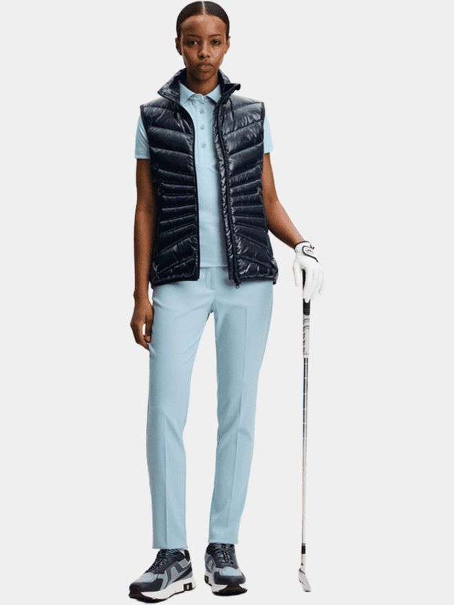 J.Lindeberg Tour Tech Halbarm Polo blau