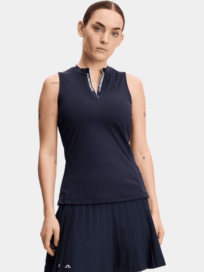 J.Lindeberg Leya Sleeveless Top ohne Arm Polo navy
