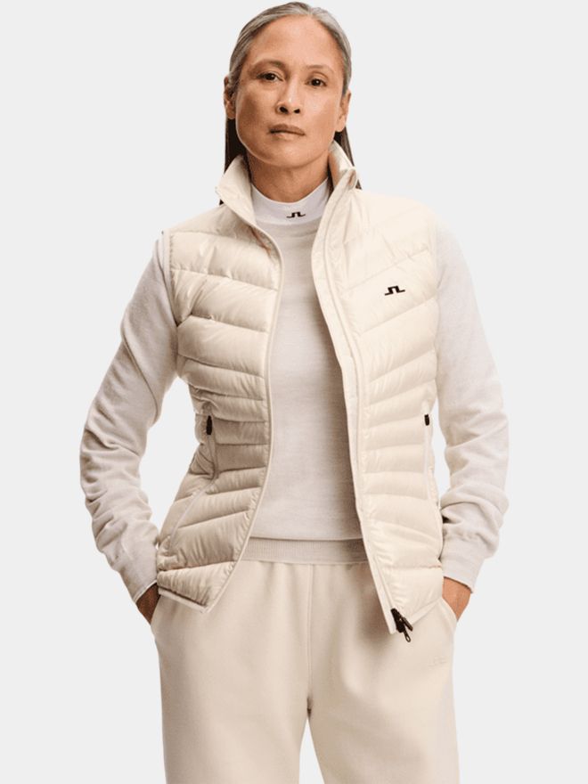 J.Lindeberg Lara Light Down Vest Daunen Weste sand