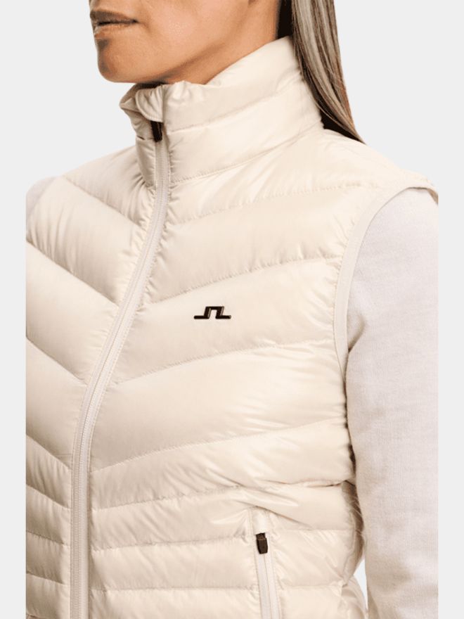 J.Lindeberg Lara Light Down Vest Daunen Weste sand