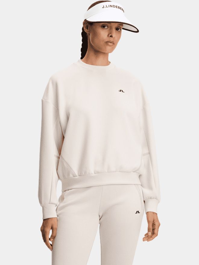 J.Lindeberg Aura Crew Neck Stretch Midlayer sand
