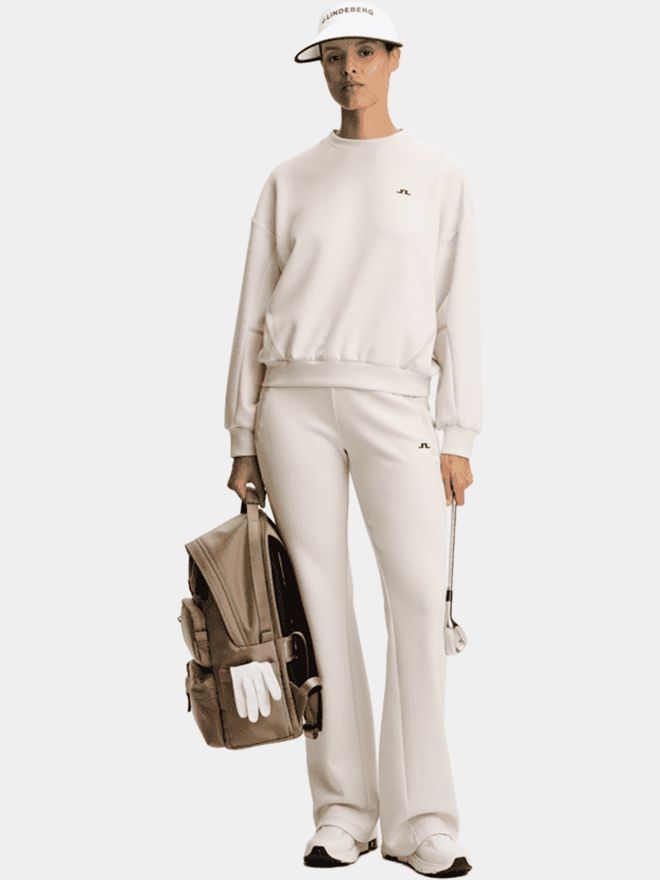 J.Lindeberg Aura Crew Neck Stretch Midlayer sand