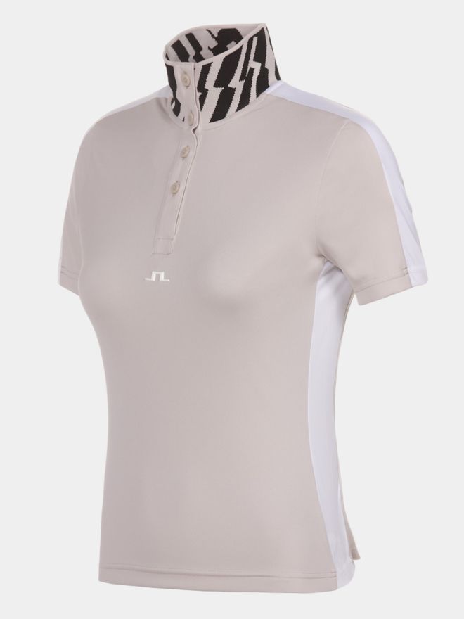 J.Lindeberg Pip Halbarm Polo sand