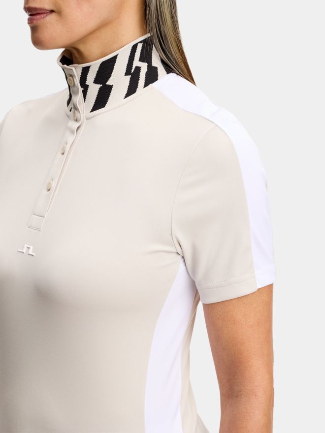 J.Lindeberg Pip Halbarm Polo sand