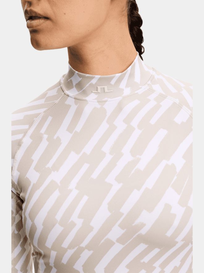 J.Lindeberg Ella Print Compression Top Stretch Unterzieher navy