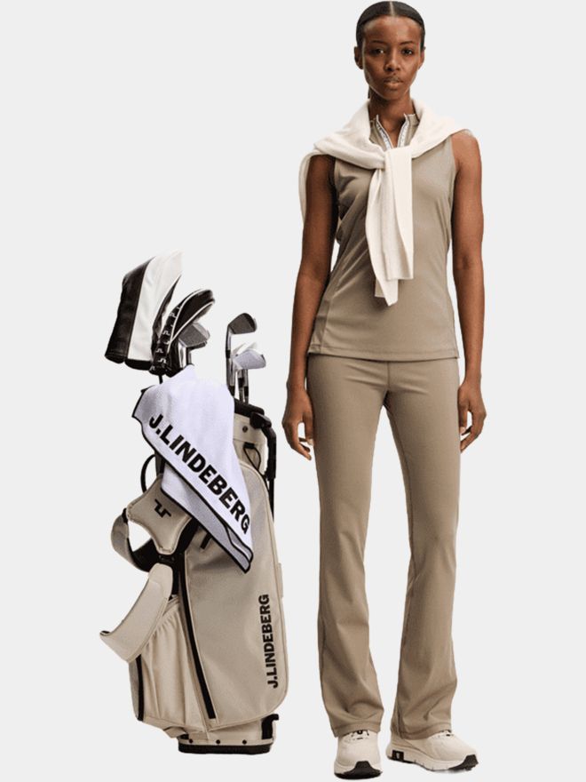 J.Lindeberg Leya Sleeveless Top ohne Arm Polo taupe