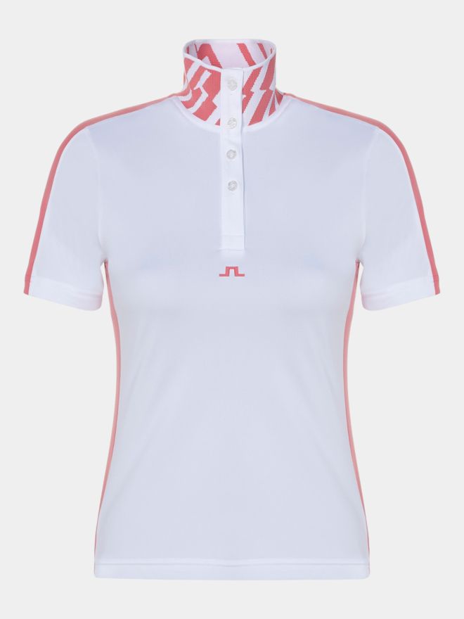 J.Lindeberg Pip Halbarm Polo weiß