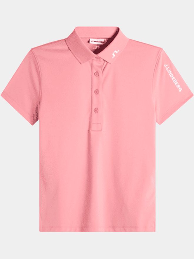 J.Lindeberg Tour Tech Halbarm Polo pink