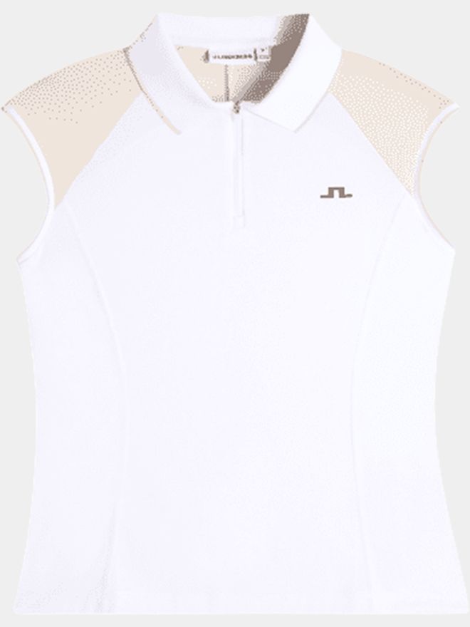 J.Lindeberg Lei polo bez rukávů bílá