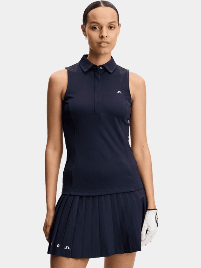 J.Lindeberg Dena SL polo bez rukávů námořnictvo