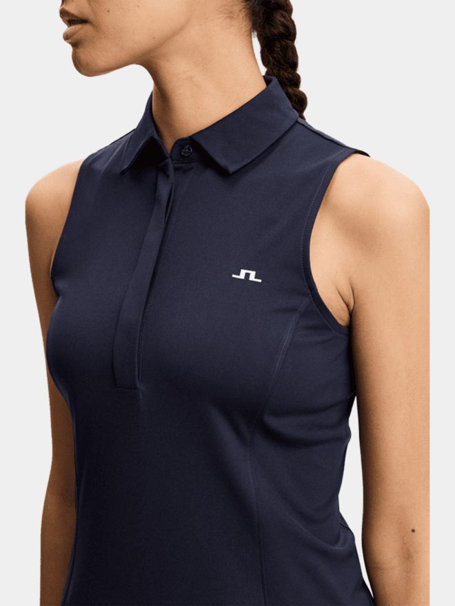 J.Lindeberg Dena SL polo bez rukávů námořnictvo