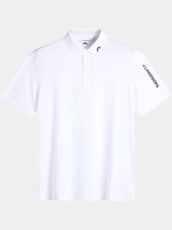 J.Lindeberg Tour Tech Halbarm Polo weiß