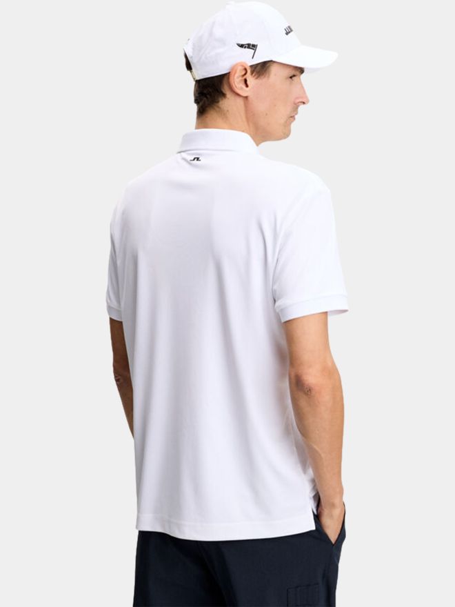 J.Lindeberg Tour Tech Halbarm Polo weiß