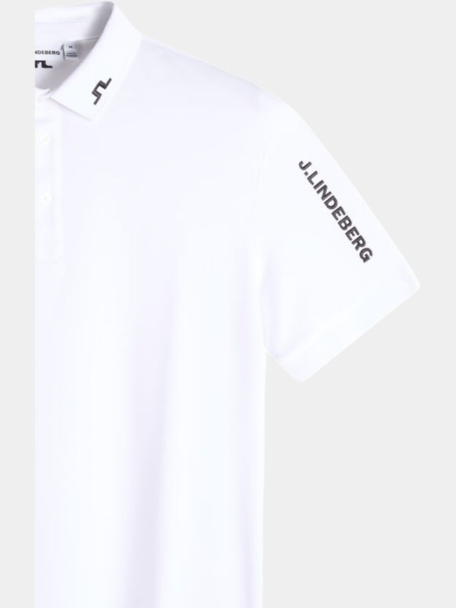 J.Lindeberg Tour Tech Halbarm Polo weiß