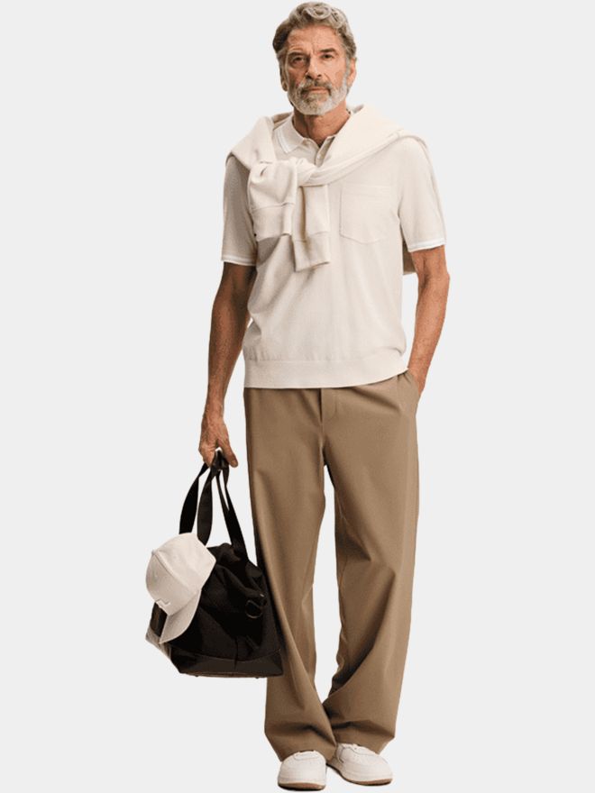 J.Lindeberg Ramon Knit Strick Polo sand