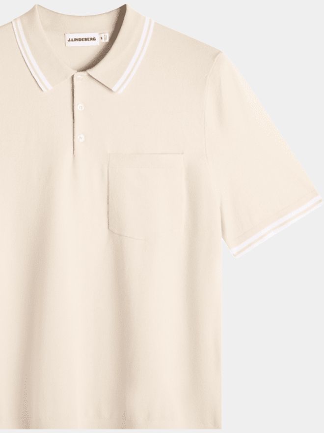 J.Lindeberg Ramon Knit Strick Polo sand