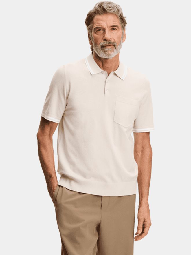 J.Lindeberg Ramon Knit Strick Polo sand