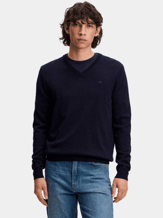 J.Lindeberg Lymann Knitted Sweater Pullover Strick navy