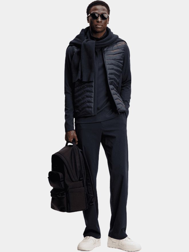 J.Lindeberg Heyden Quilt Hybrid Vest Stretch Weste navy