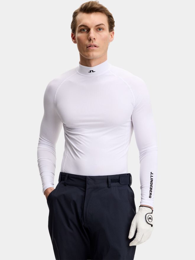 J.Lindeberg Ello Compression Top Mock Unterzieher weiß
