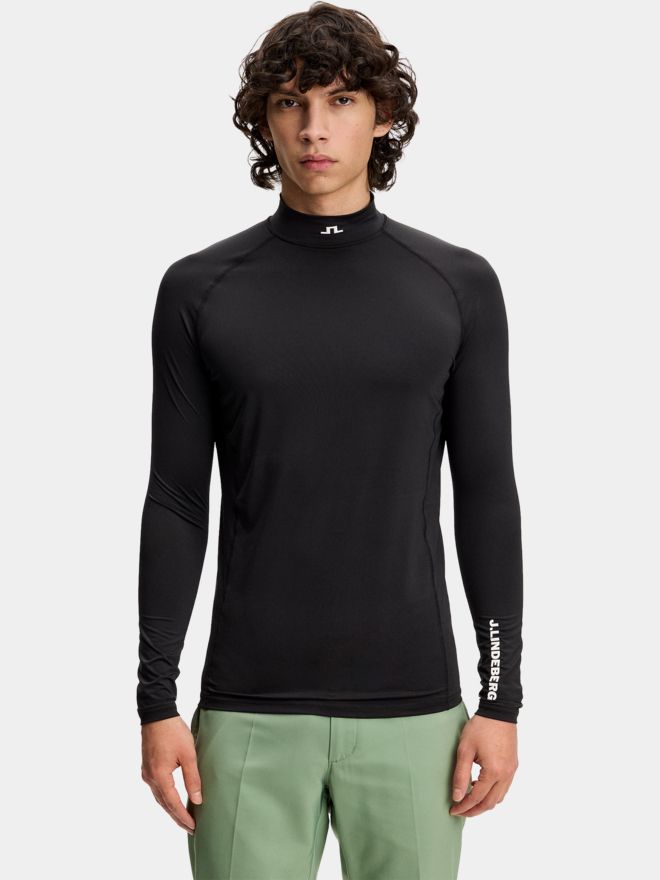 J.Lindeberg Ello Compression Top Mock Unterzieher schwarz