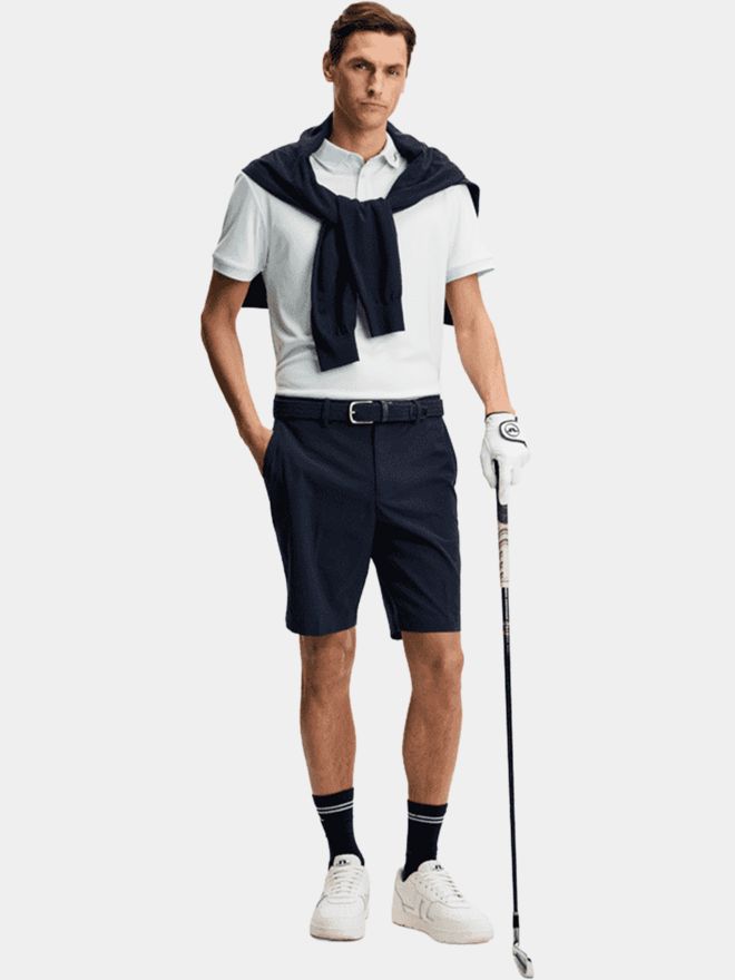 J.Lindeberg KV Print Halbarm Polo hellblau