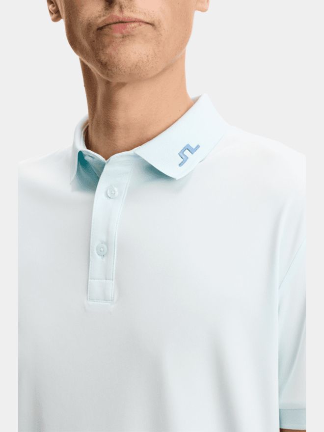 J.Lindeberg KV Print Halbarm Polo hellblau