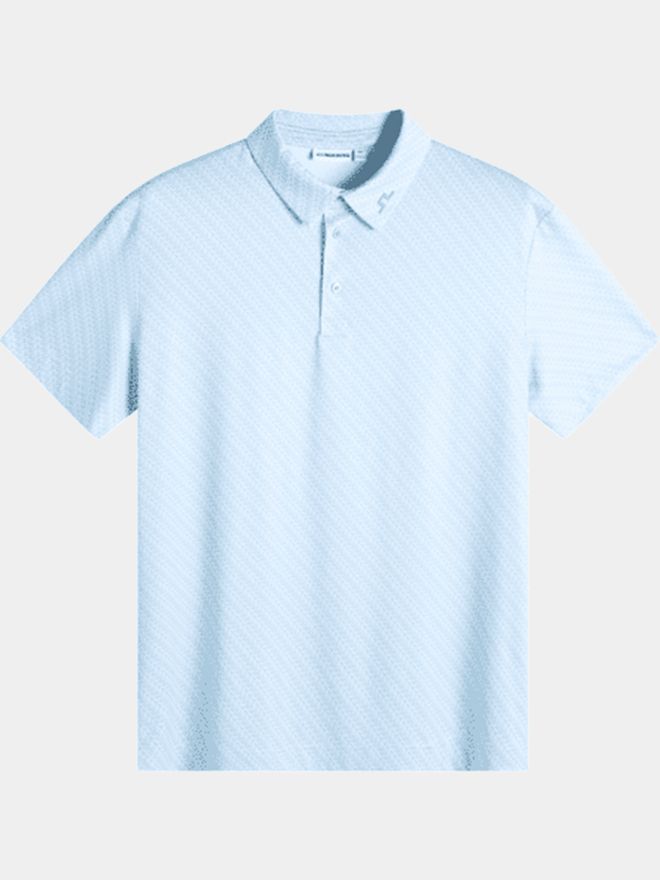 J.Lindeberg Tod Print Halbarm Polo blau