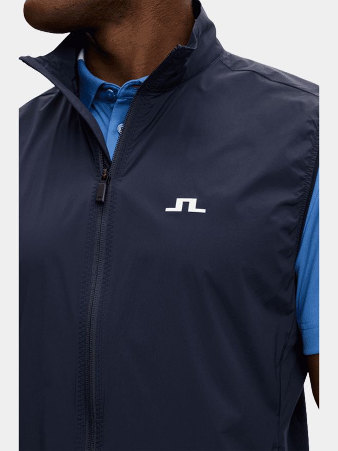 J.Lindeberg Ash Light Packable Vest Windstopp Weste navy