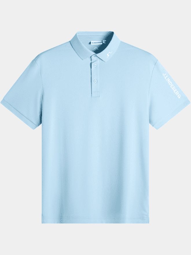 J.Lindeberg Tour Tech Halbarm Polo blau