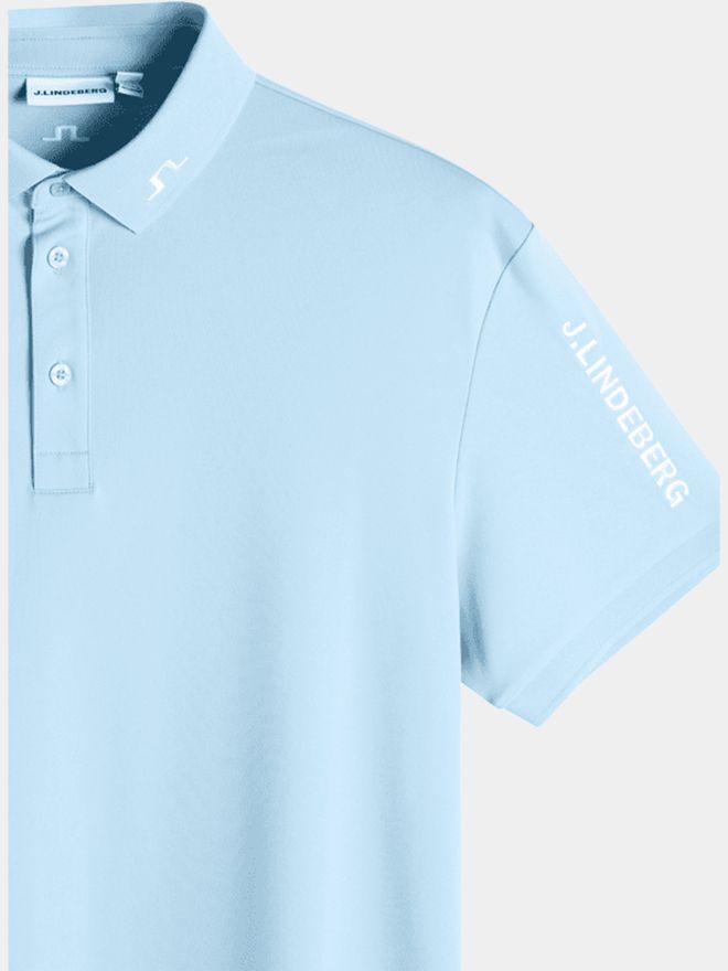 J.Lindeberg Tour Tech Halbarm Polo blau